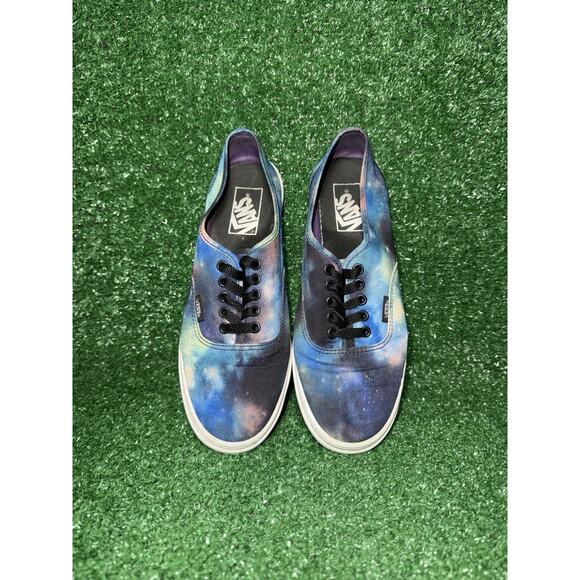 Vans Womens Classic Size 7.5 Shoes Blue Black Galaxy Space Skateboard Sneakers - Picture 6 of 10